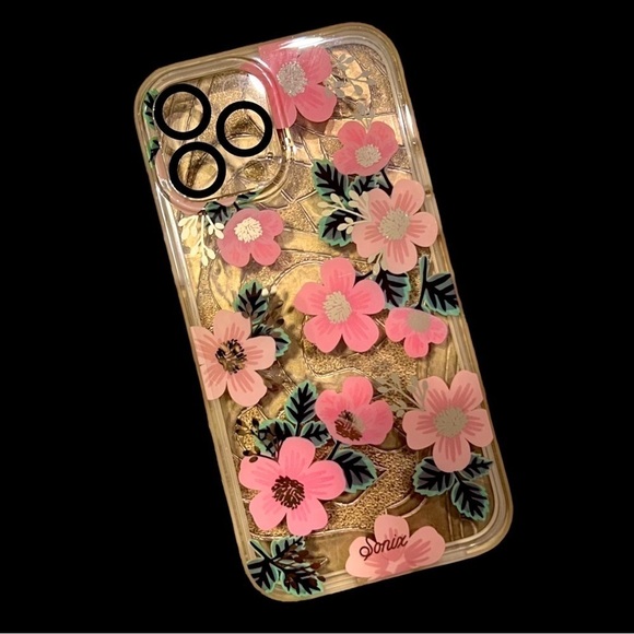 SONIX Clear Floral iPhone 12 Pro Max Case with Metallic accents - Picture 4 of 8